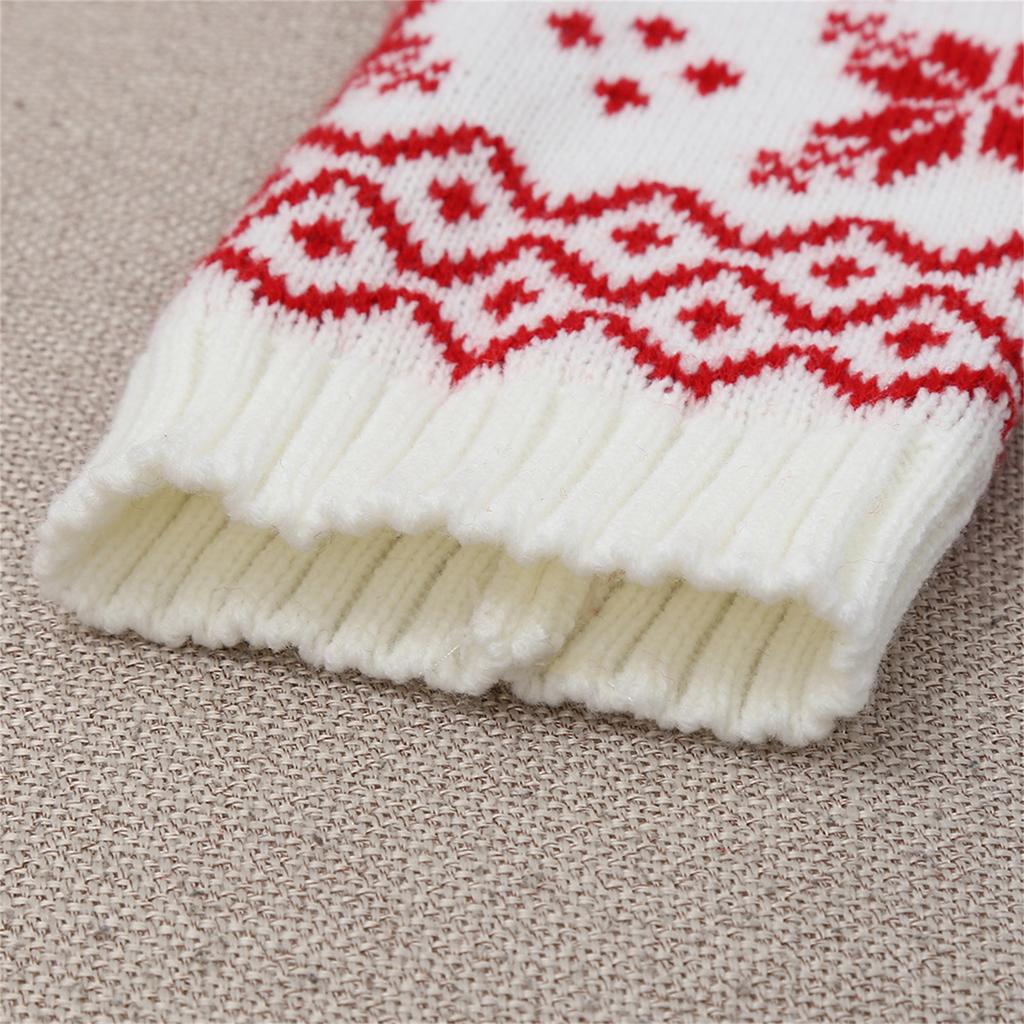 Winter Holiday Thigh High Stockings for Women Christmas Reindeer Snowflake Knitted Over Knee Boot Socks Long Leg Warmers