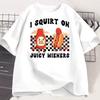 Ich spritze auf saftige Würstchen T-Shirt Vintage Humor Lustiges T-Shirt Herren Damen Sommer Baumwolle Kurzarm Rundhals T-Shirt Oberteile