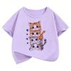 2026 Cat Kids Tshirts Summer Short Sleeve Tees Cartoon Animal Boys Girls Clothes Kawaii Kitten Tops Y2K Children T-shirt