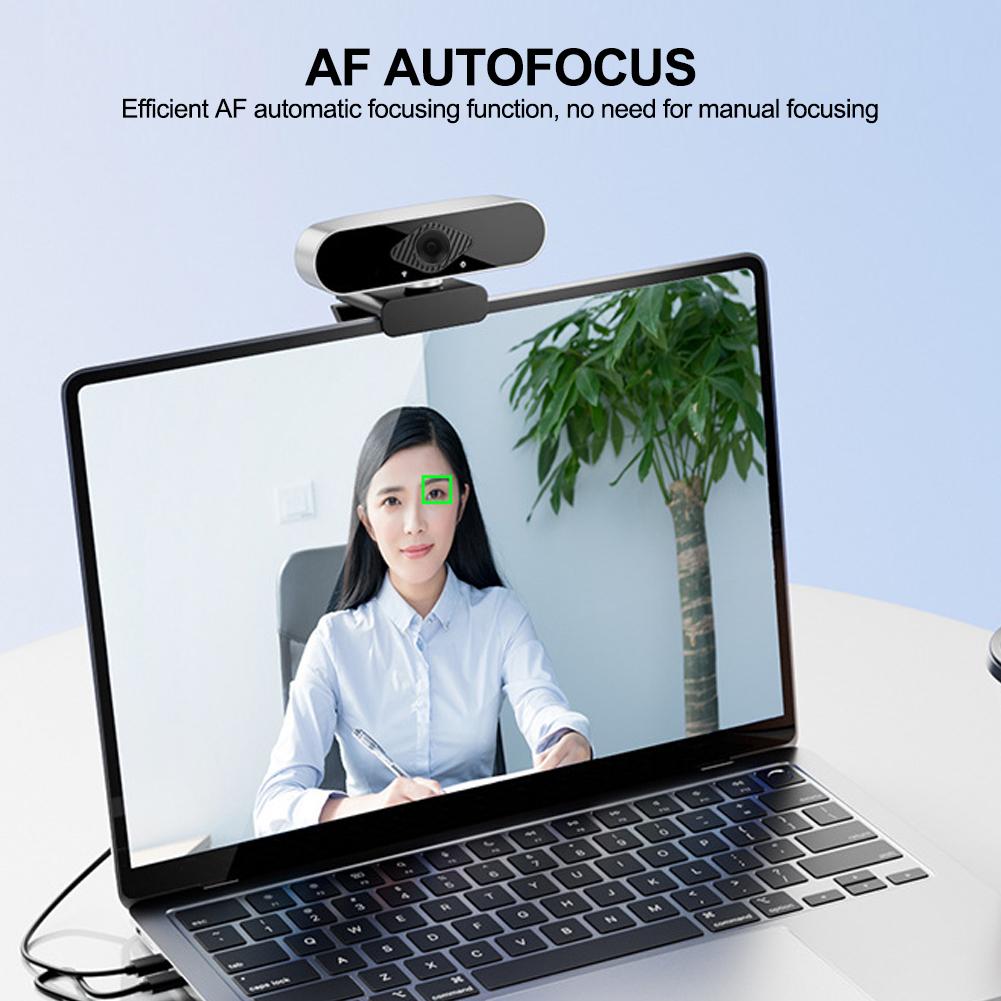 1080P 2K 4K Full HD Webcam with Auto-Focus & AI Built-in Microphone Rotatable Stand for Video Conferencing Streaming & Online Broadcast