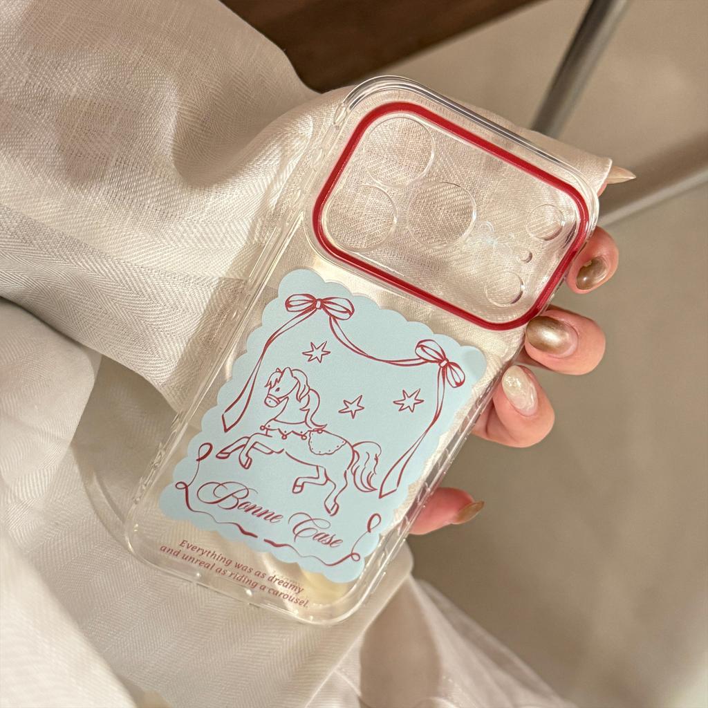 Transparente Pony Ist Geeignet für Apple 17 Handyhülle Iphone17promax Weihnachten Jahr 13 Cartoon Persönlichkeit 15 Weiches Set