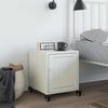 VidaXL Bedside Table White 36x39x43.5 Cm Steel, Cabinet, Side Cabinet, Phone Stand, Bedside Table, Furniture 846624