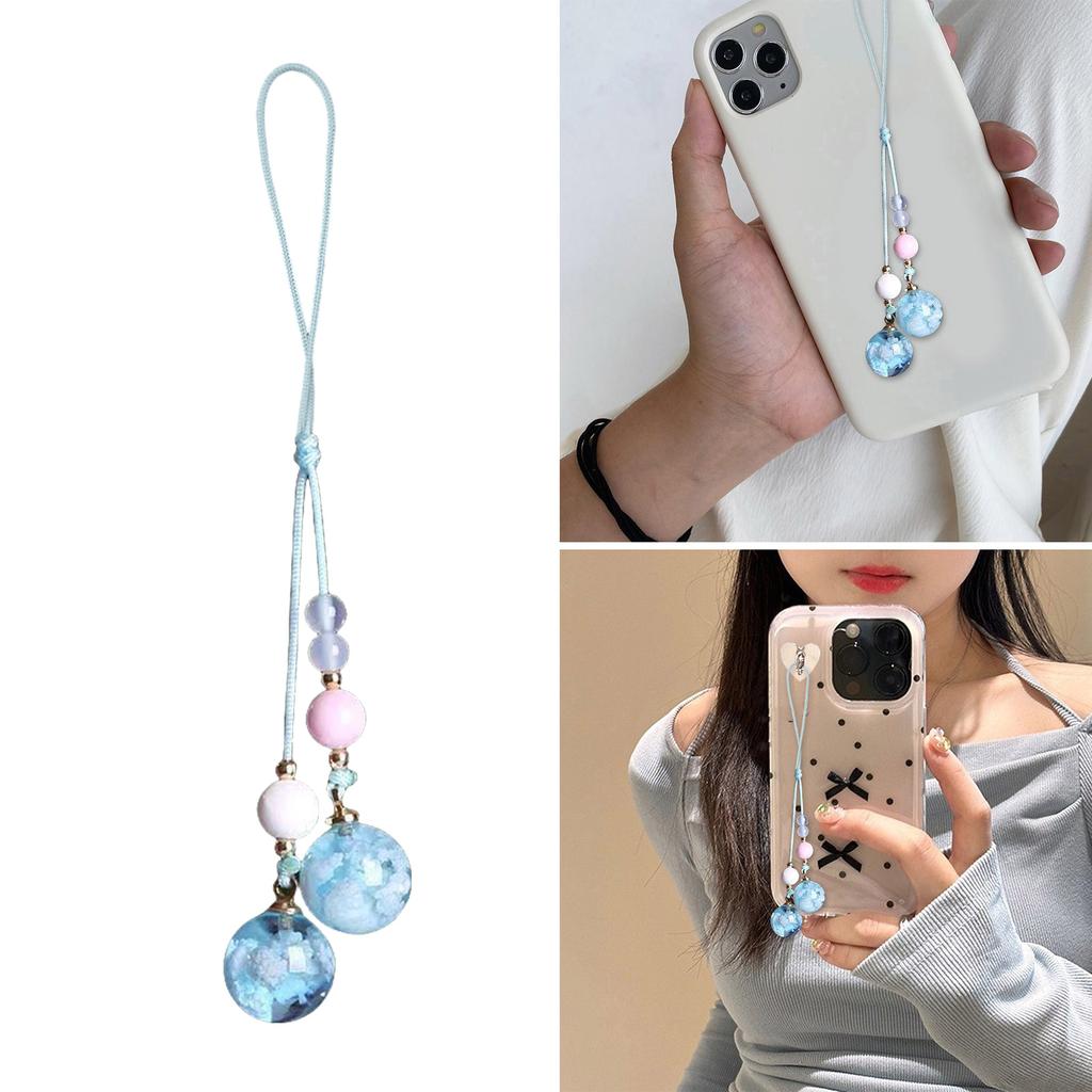 Night Light Blue Sky Designs Phone Strap Versatile Blue Sky Cloud Silicone Phone Strap Adornment for Travel Home Office