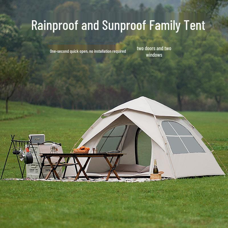 

Портативная уличная складная палатка: Автоматический, Утолщенный, Дождестойкий Набор Кемпингового Оборудования Small 2-3