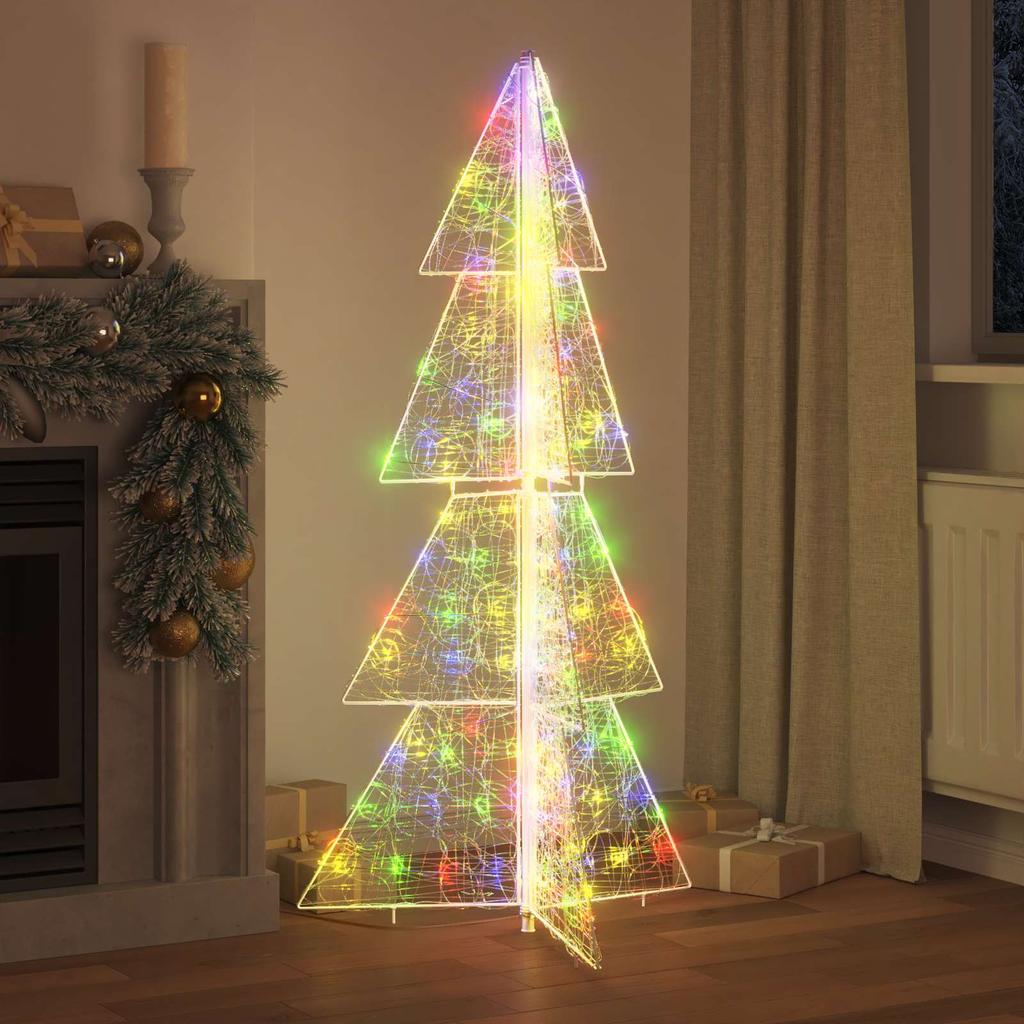 Christmas Tree with 160 Multicolor LEDs 150 cm Acrylic