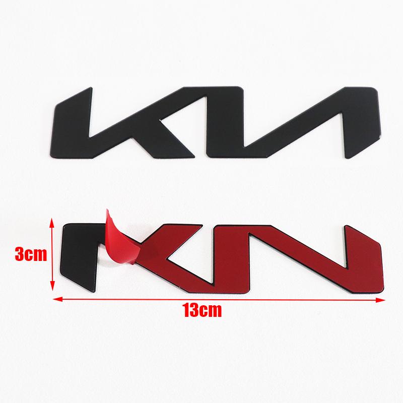 1 Stück 3D neuestes Aluminium Auto Frontlogo Motorhaube Hinten Stoßstange Heckklappe Kofferraum Aufkleber Auto Emblem Styling Zubehör Für kia