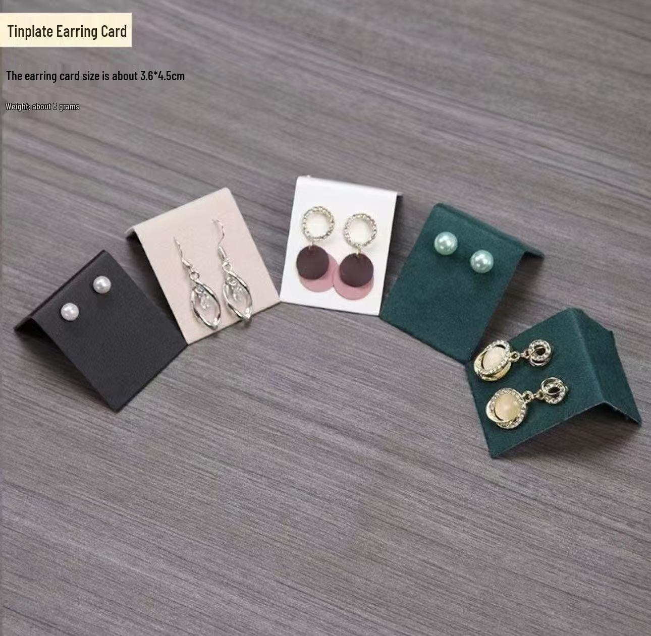 Earring and Jewelry Display Stand: Ring, Bracelet, Earring Holder and Storage Rack Iron Card Gray