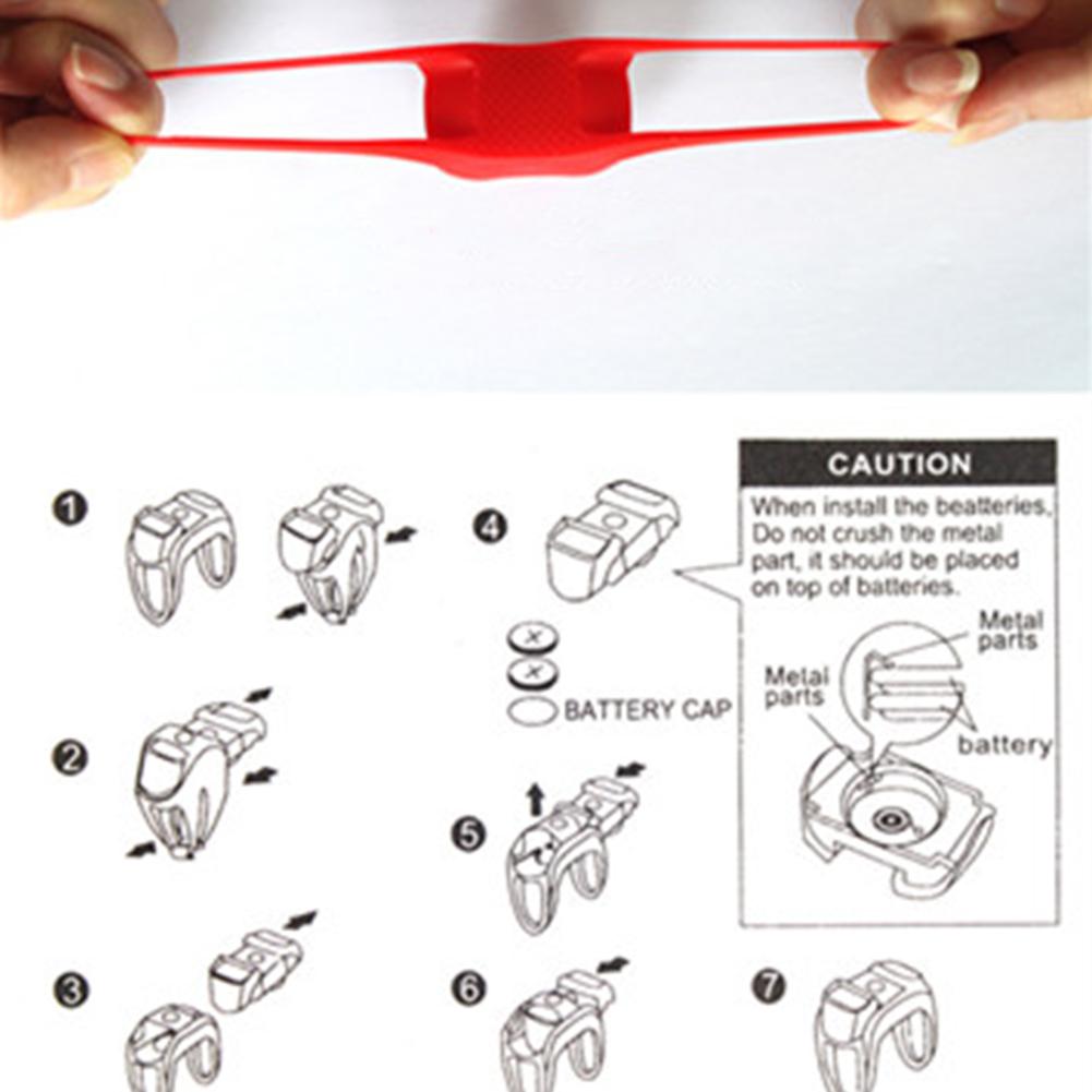 Bicycle  Led  Light 6th Generation Silicone Double-eye Light Bicycle Safety Warning Decorative Light