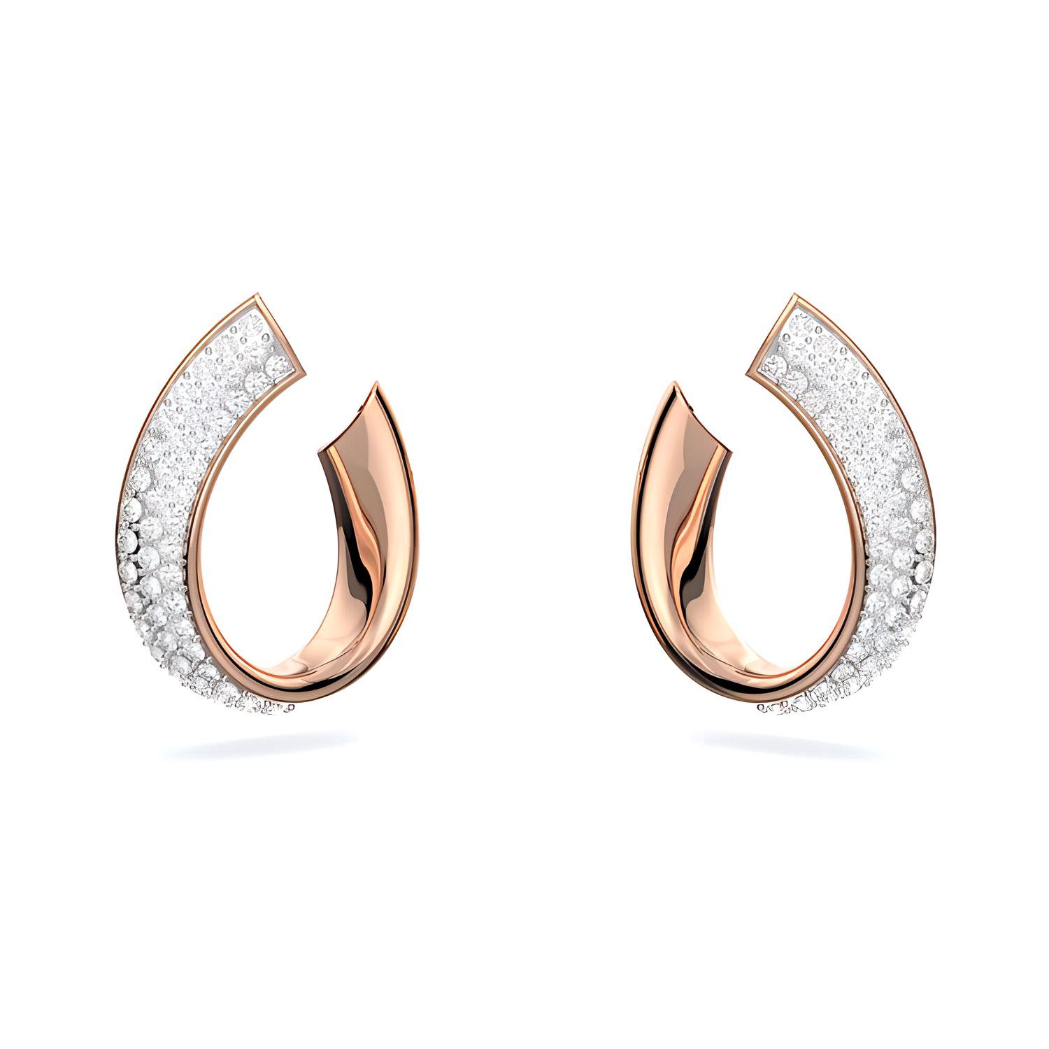 Swarovski Crystal Earrings Womens Small Size F