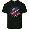 Zerrissene Namibia Flagge Namibischer Tag Fußball Kinder T-Shirt Kinder