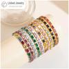 Colorful Zircon Women's Bracelet: 2025 Luxury Niche Design with High-End Feel