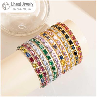 Colorful Zircon Women's Bracelet: 2025 Luxury Niche Design with High-End Feel