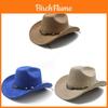 Ethnisch inspirierter Western-Cowboyhut mit breiter Krempe für Sonnenschutz im Freien und Atmungsaktivität