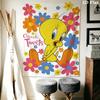 Tweety Bird Wall Tapestry Aesthetic Wall Hanging Printed Fabric Blanket Decorative Tapestries for Bedroom Living Room Home Decor