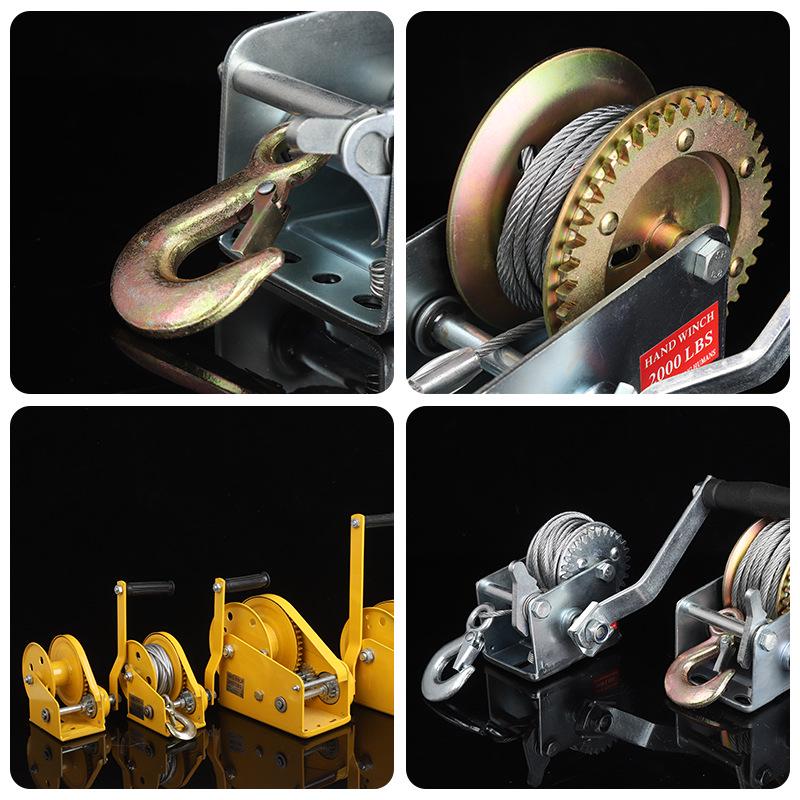 Vinciu manual bidirecțional autoblocant de 1200 lbs pentru ridicare și tracțiune casnică