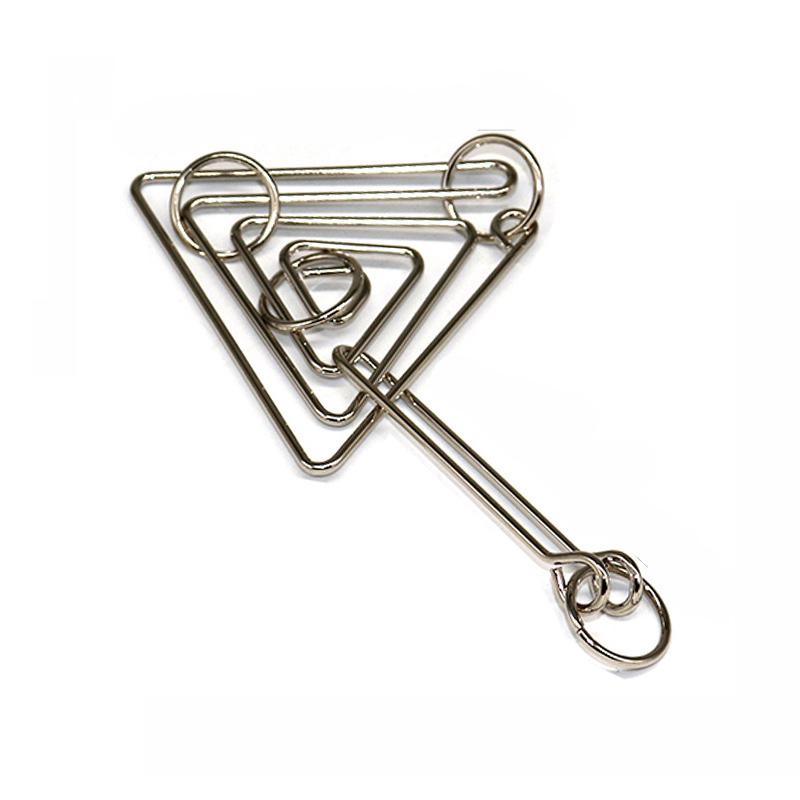 8pcs/Set Materials Metal Montessori Puzzle Wire IQ Mind Brain Teaser Puzzles for Children Adults Anti-Stress Reliever Toys Gifts