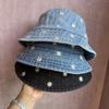 Japanese Ins Embroidered Daisy Bucket Hat With Sun Protection For Summer Casual Wear