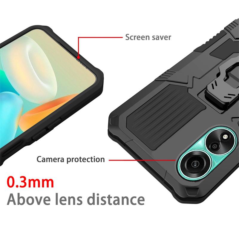 Military Armor Belt Clip Stand Case for OPPO Reno 10 Pro 5G Protective Magnetic Business Shockproof Full Protection Cover
