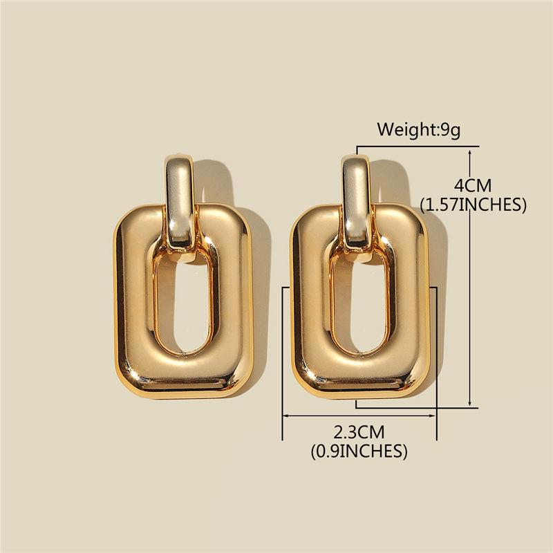 Retro Gold European & American Punk Style Women's Hoop Earrings