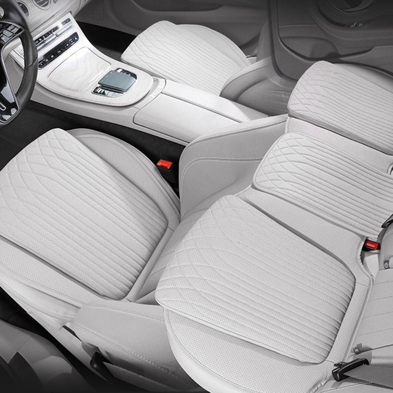 Car Seat Cushion All-season Universal Napa Leather Driver's Front Seat Protector Cover One-piece Summer Breathable Backseat Mat