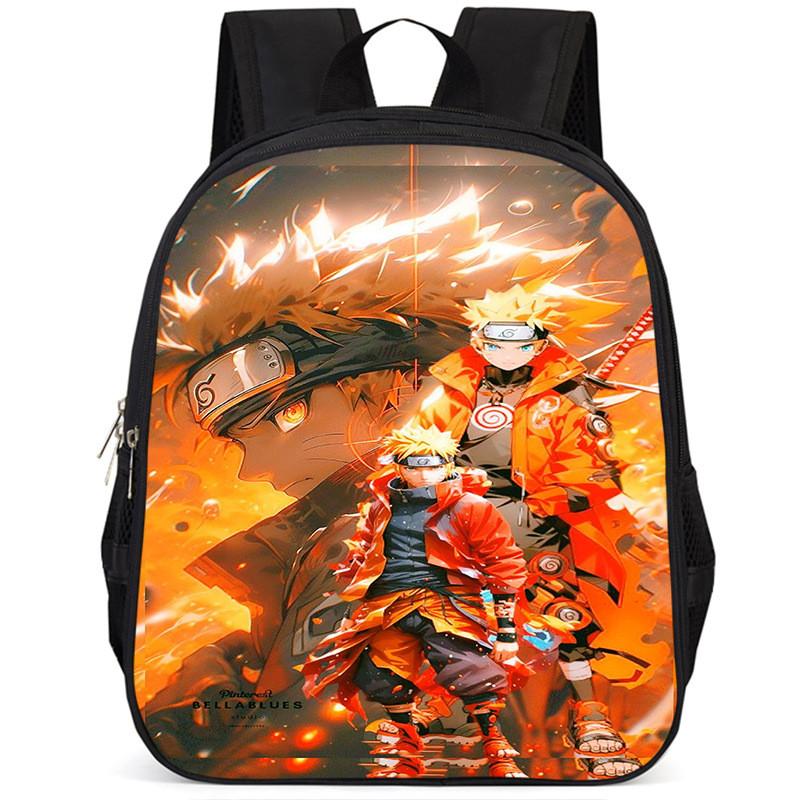 Naruto 15-inch Large Capacity Backpack Lightweight Oxford Cloth School Bag For Kids