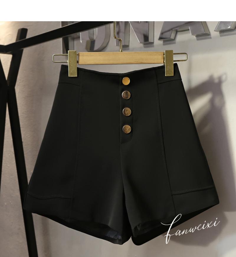 2026 Women s High-Waisted Slimming Wide-Leg A-line Short Pants - Summer Casual Irregular Suit Fabric 5XL чёрный