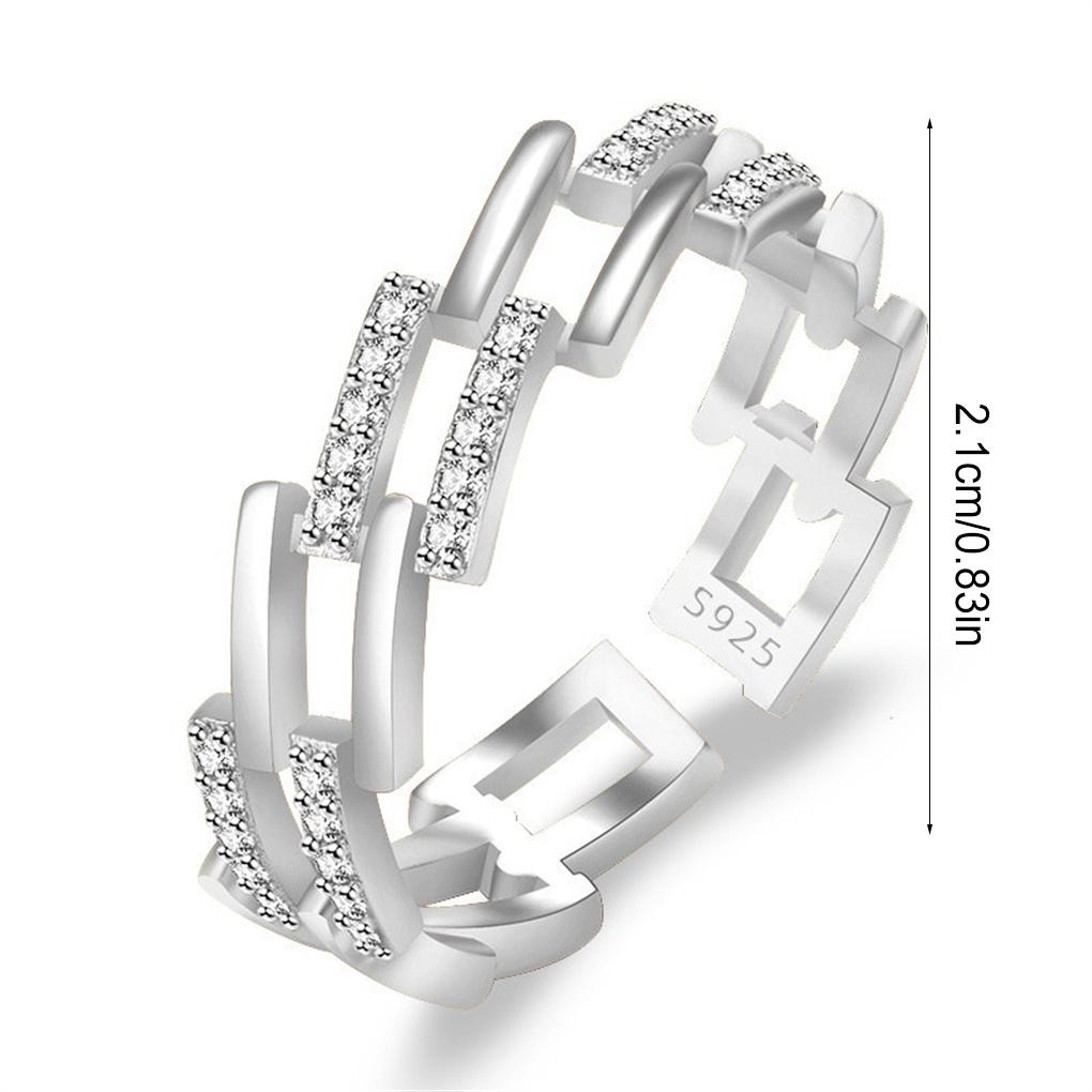 Damen Geometrischer Ring Verstellbare Öffnungsringe Dating Hand Mutter Schmuck für Geburtstagsfeier Bankette Geschenke