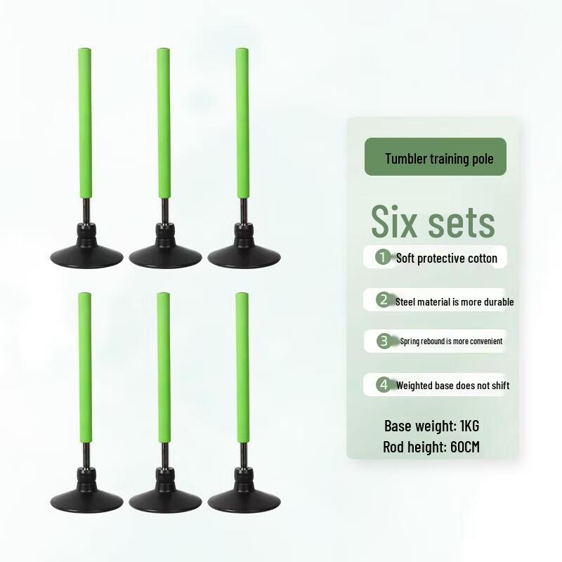 Jundingying 6-Pack Green Self-Righting Marker Training Poles