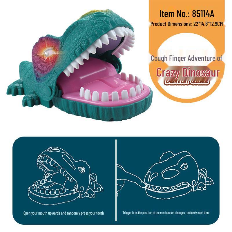 Kids' Prank Toys: Crocodile, Shark, Hippo, Dinosaur, Dog Bite Finger Challenge Game