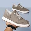 The First Layer of Cowhide Men's Casual Shoes, Genuine Leather Breathable Men's Small White Shoes, Board Shoes 2025 Autumn New Leather Shoes Me