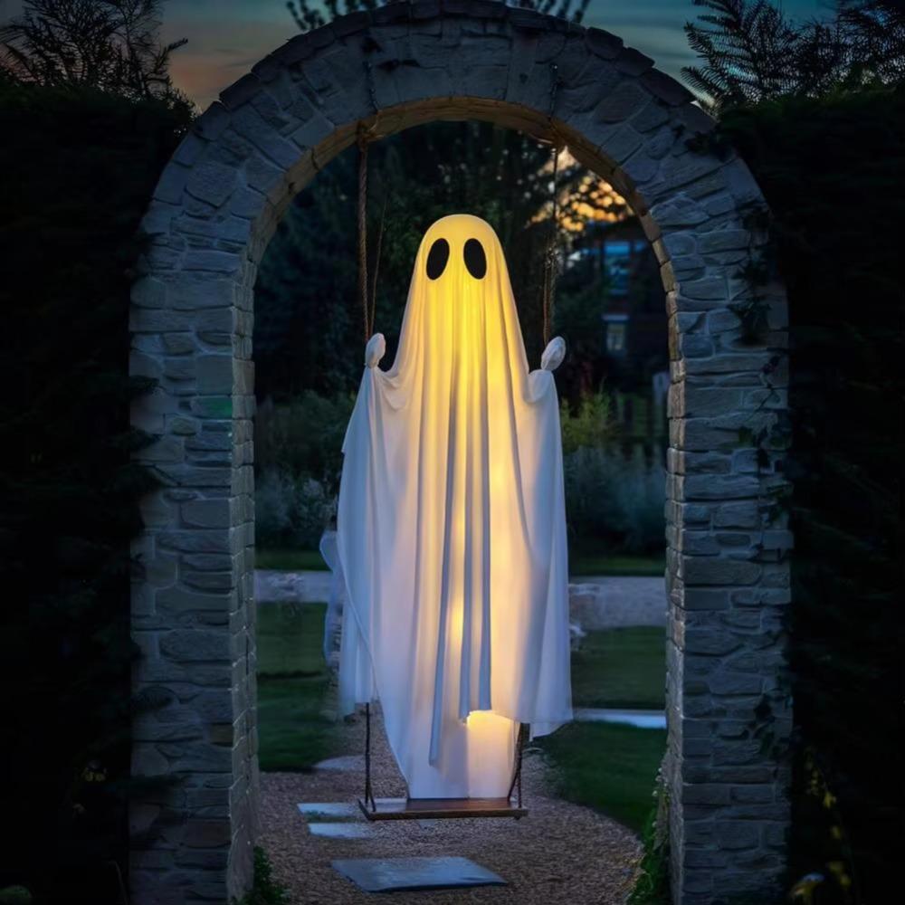 Adjustable Height Spooky Ghosts Swing 5.9FT Large Hanging Swing Ghost Decor  Halloween Supplies
