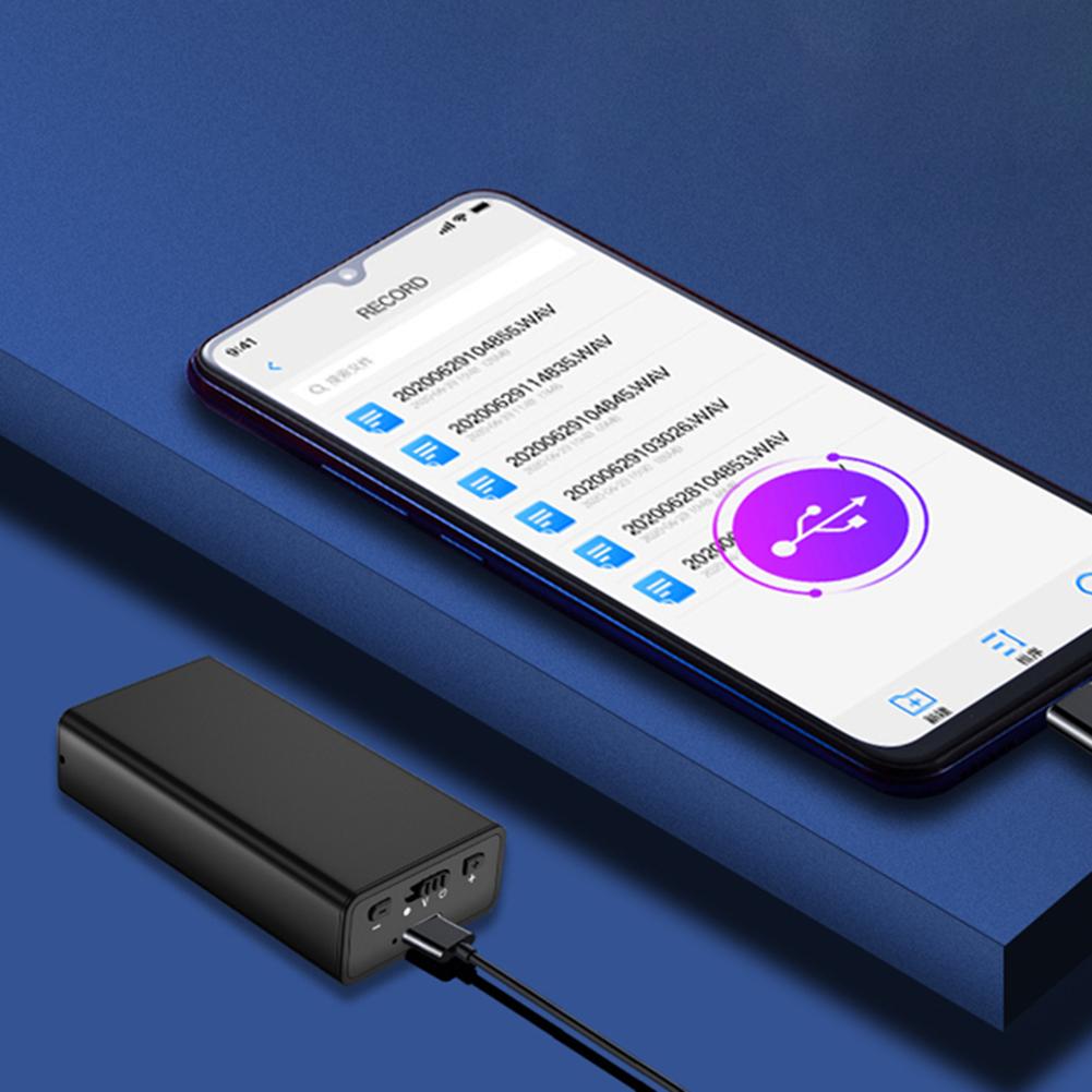 64G/32GB/16GB/8GB Recording Pen Noise Reduction Voice Activated 192-1536kbit 900 Hours Audio Recording for Student Class Meeting