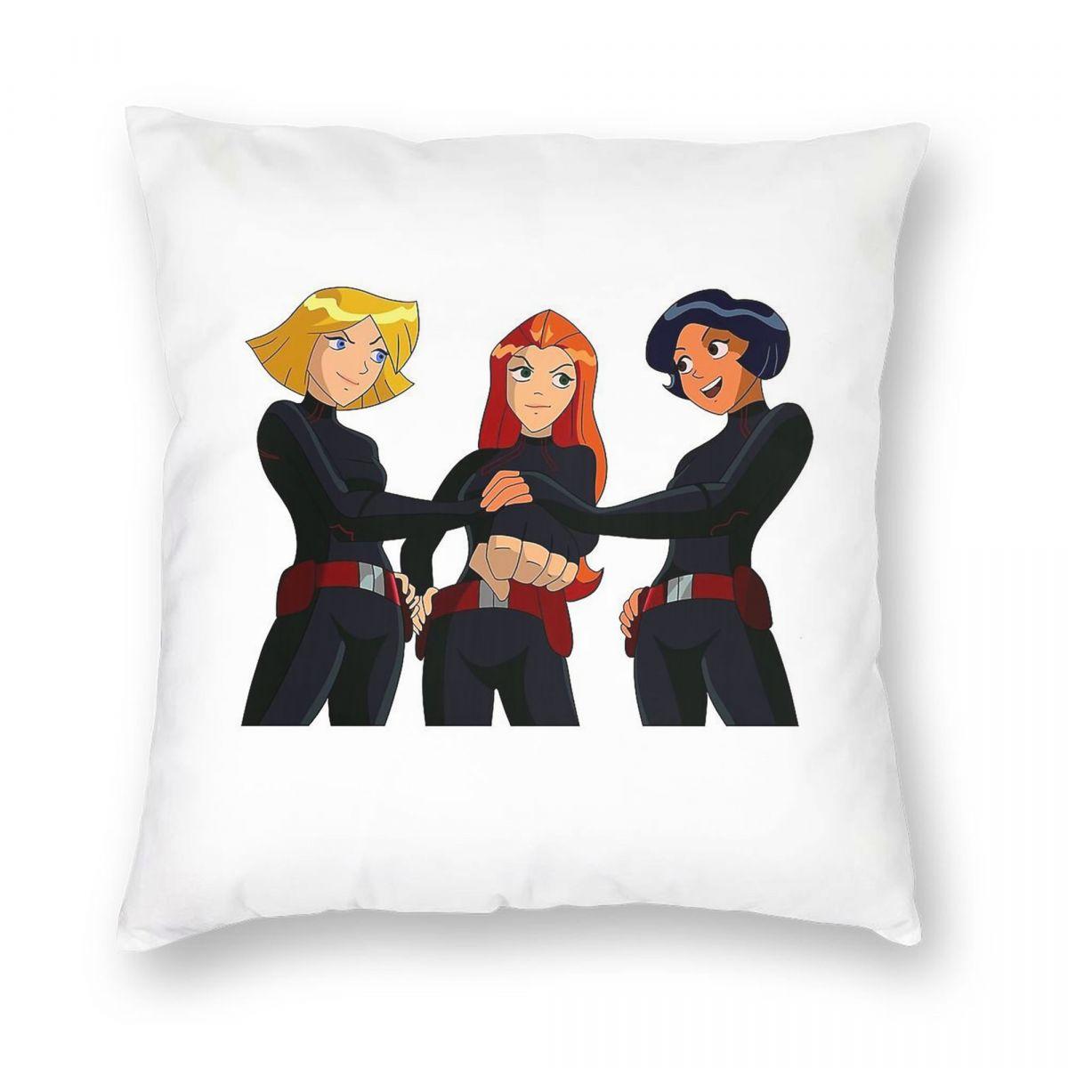 

Тройка Totally Spies Злой Профессор Наволочка Полиэстер Лен Бархатный Рисунок Чехол для Декоративной Подушки Чехол для Дивана 45x45 12x12Inch