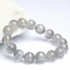 Natural Crystal Gray Phantom Round Bead Bracelet: Thousand Layer Gauze