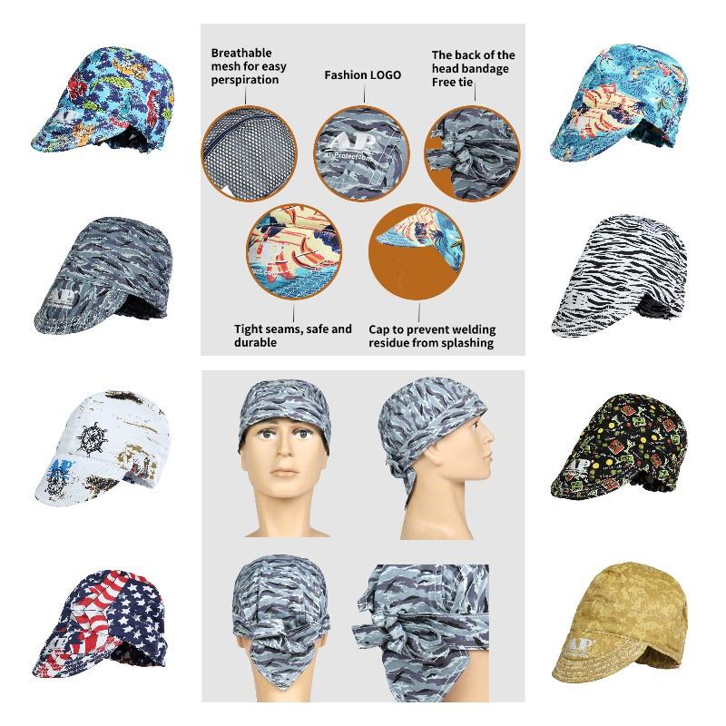 Umfriend Breathable Cotton Welding Cap With Heat Resistance And Dust Protection