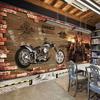 Retro Motocykl Cihlová Tapeta Restaurace Kavárna Kreativní 3D Nástěnná Dekorace Obývací Pokoj Ložnice Domácí Dekor
