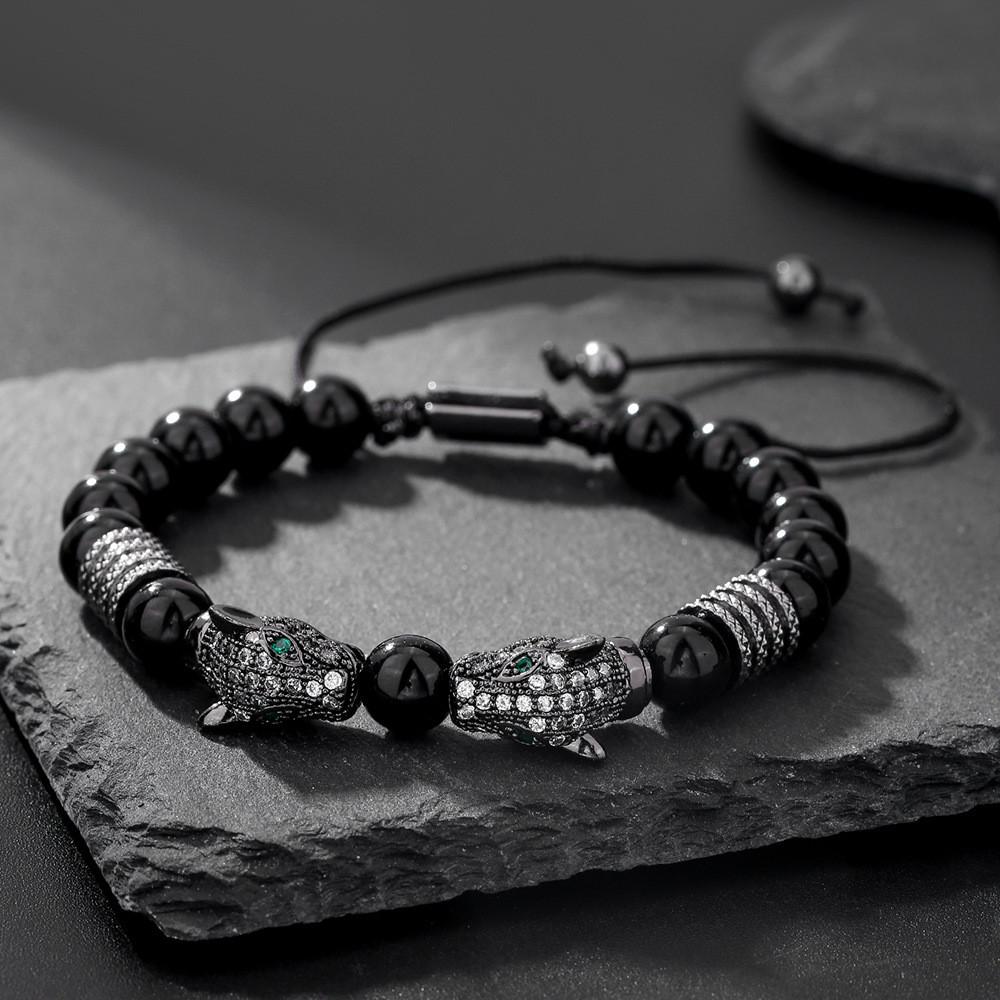 Geometrisches verstellbares Armband mit Zirkonsteinen für Männer und Frauen Geschenk