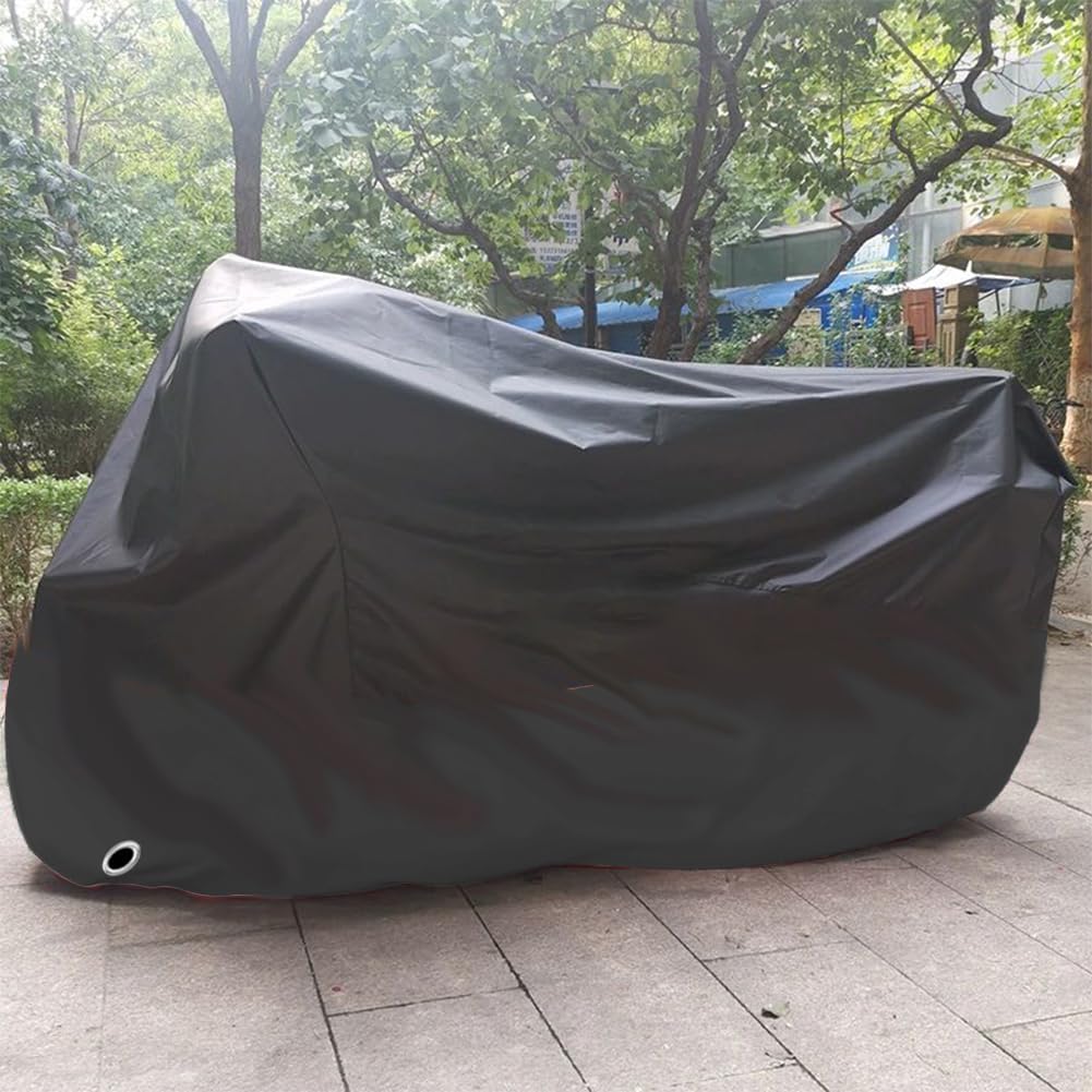 Motorcycle Cover Waterproof, Outdoor Motorbike Cover With Lock-Holes, All Season Protection Motorbike Vehicle Covers Fits Up To 97" Motorcycles, Size