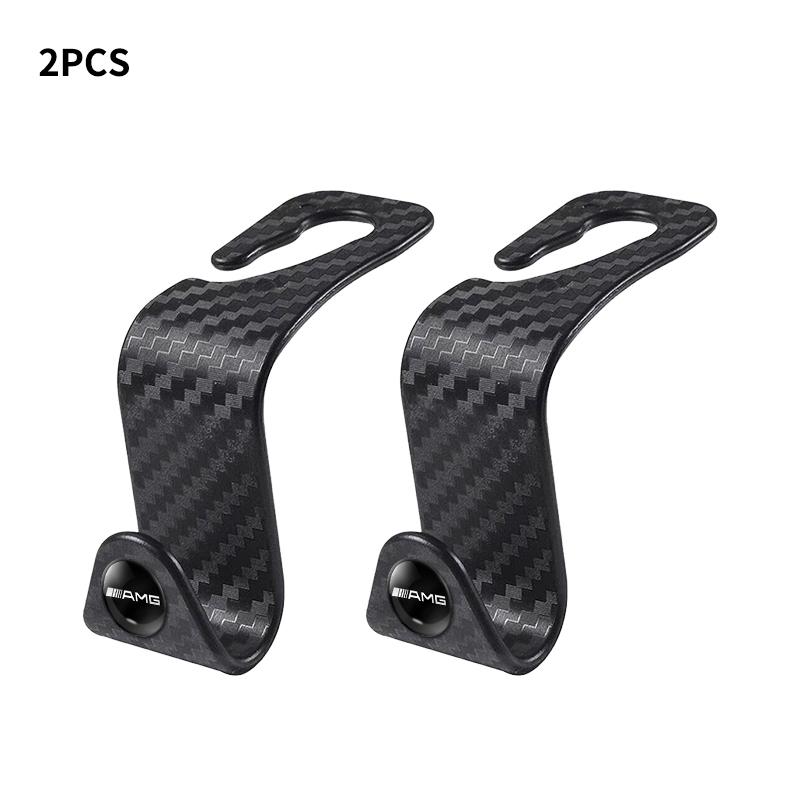 1/2/4PCS Carbon Fiber Multifunction Portable Car Seat Hook For Mercedes Benz AMG A C E GLC clase CLA X253 W203 W204 W205 W221
