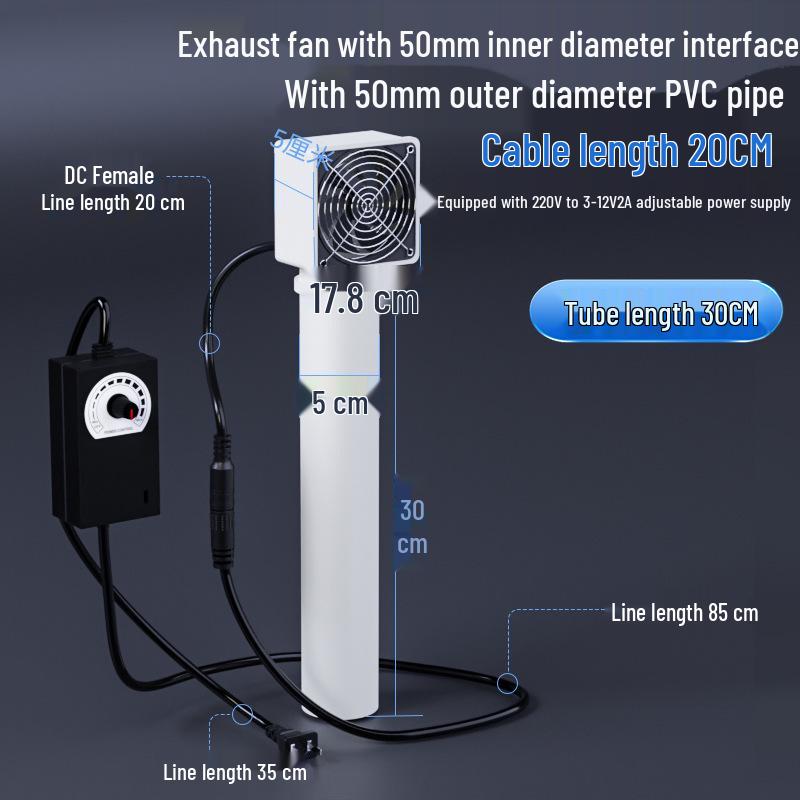 Punch-Free Ventilation Fan with Air Purifier: Bedroom Fresh Air and Odor Removal, Oxygenation, and Formaldehyde Elimination.