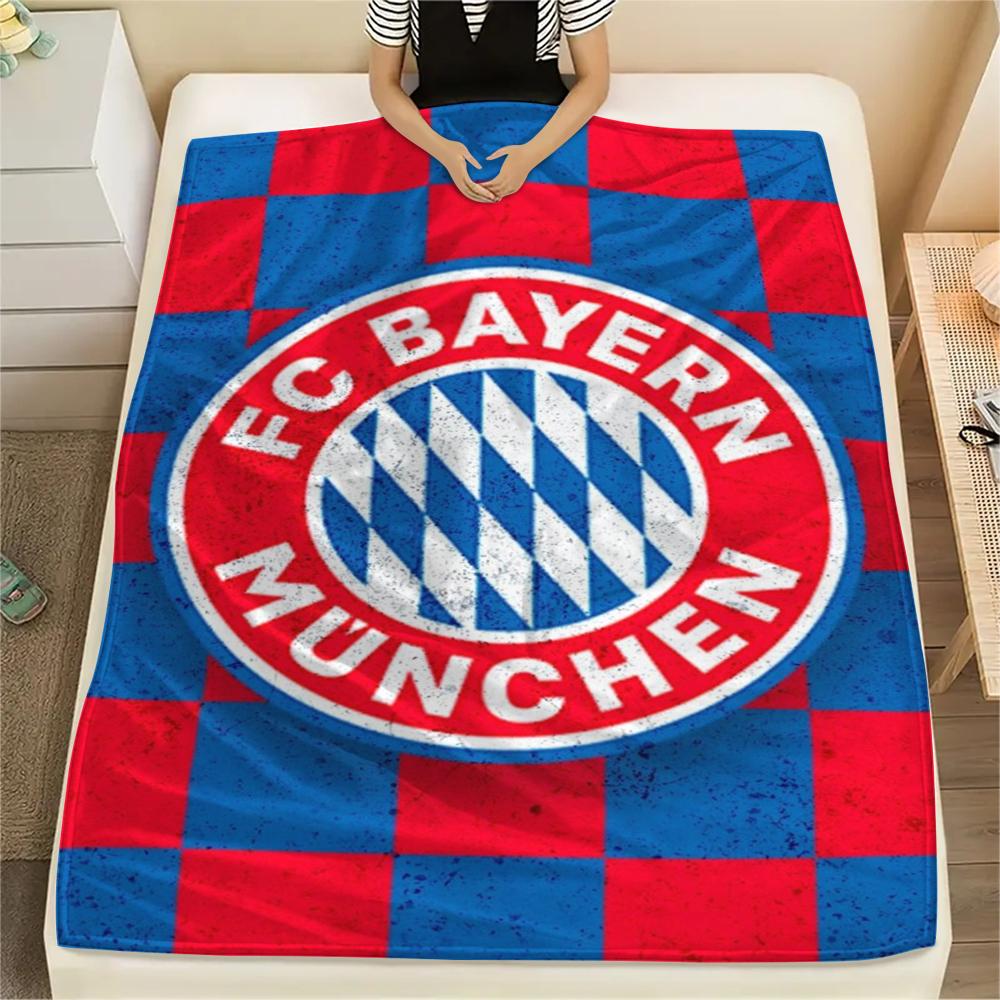 1pc FC Bayern Munich Print Flannel Blanket, High Quality Comfortable for All Seasons, Home Decor, Warmth and Comfort, Perfect for Christmas Gifts46