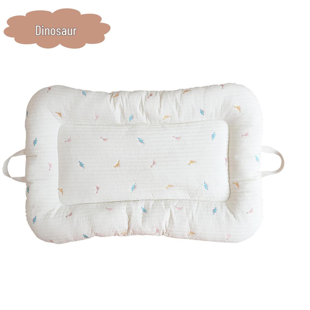 Korean Baby Double-Sided Quilted Cotton Handbag: Foldable, Breathable Infant Mattress Pad