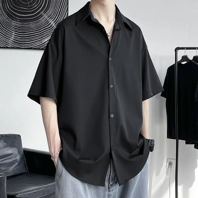 Summer Short Sleeve Shirts Men Luxury Oversize Short-sleeved Shirt Casual All-match Thin Shirt Business Formal