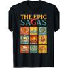 Vintage Das epische Epos Ithaka Odysseus Musikalische Weisheit Donner T-Shirt Lustiges Rundhals-T-Shirt mit stilvollem Aufdruck Lässige & Bequeme Reisekleidung für