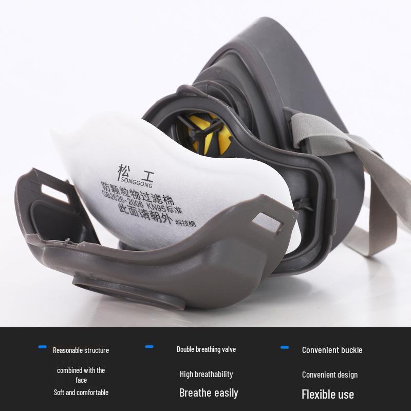 Songgong 3200A Industrial Dust Protection Mask with Breathing Valve for Men