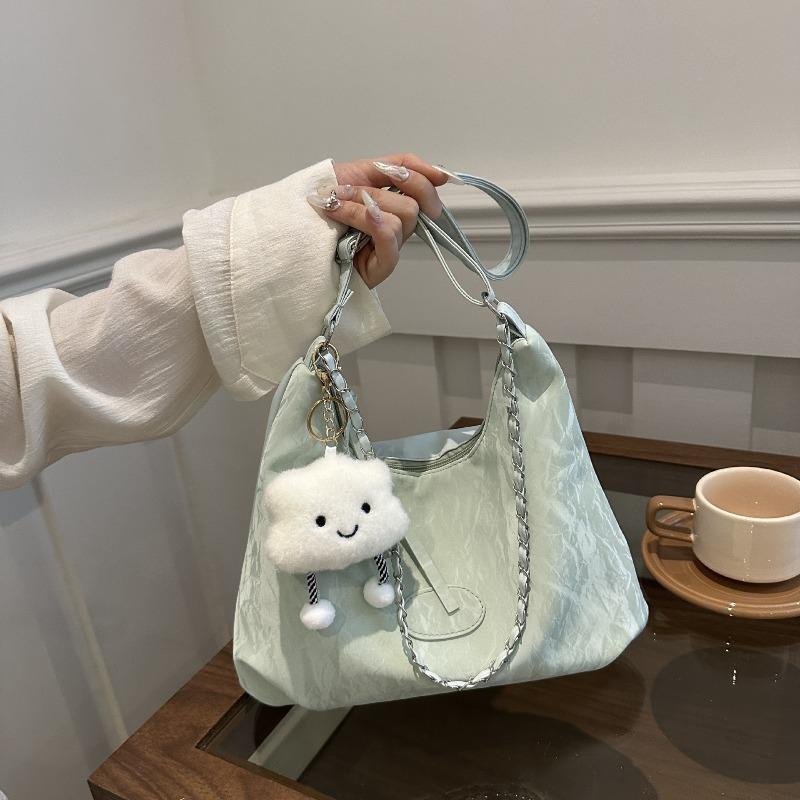 New summer fashion shoulder bag messenger bag simple casual soft surface large capacity commuter bag women's versatile