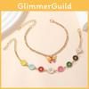 Fashion Modern Ladies Anklet Set With Colorful Daisy Motif For Casual Wear
