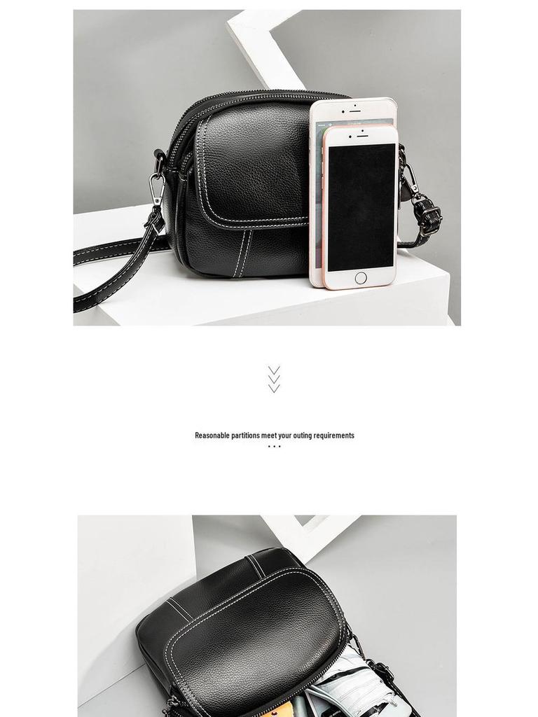 2023 Women's Trendy Soft Leather Crossbody Bag - Fashionable, Casual, Versatile, Small Spring/Summer Handbag