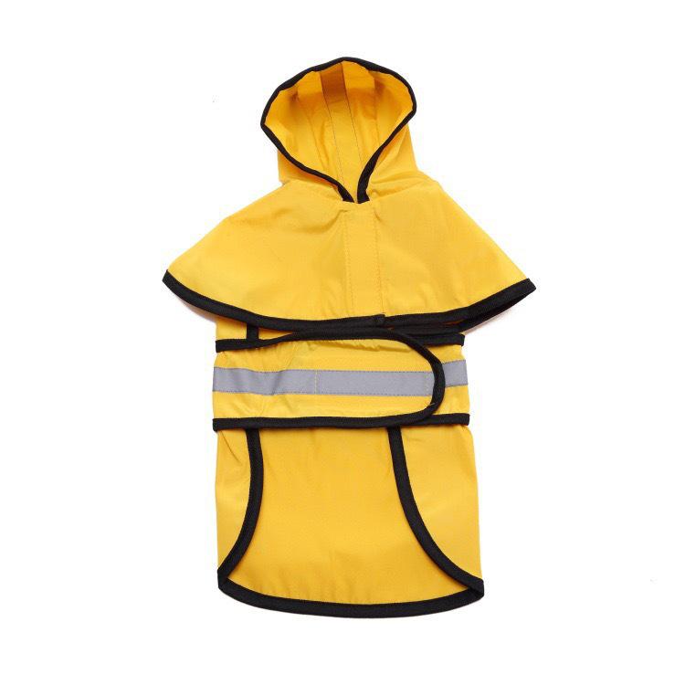 Reflective Waterproof Dog Jacket: Thickened Autumn/Winter Down Coat for Small Pets, Four-Legged Design, Cotton Material.