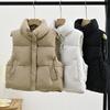 Women S Stand Collar Sleeveless Short Vest Solid Color Casual
